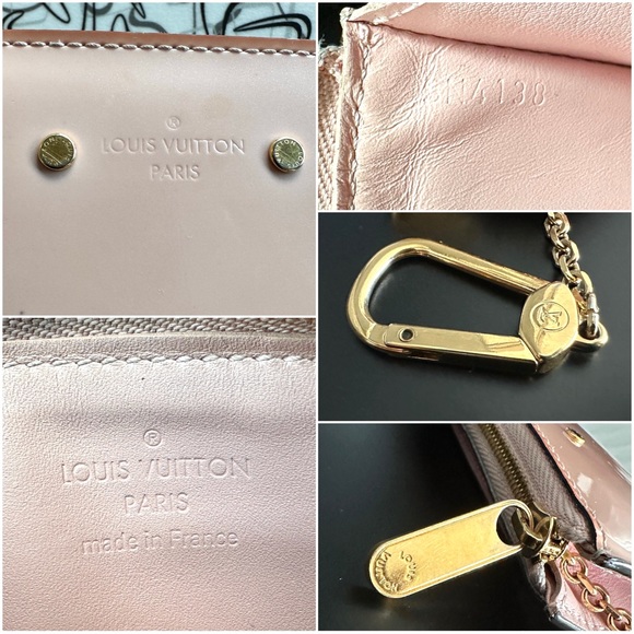 ❌SOLD❌ 💎LOUIS VUITTON Patent Miroir Venice Key Pouch Rose Ballerine - Picture 7 of 11
